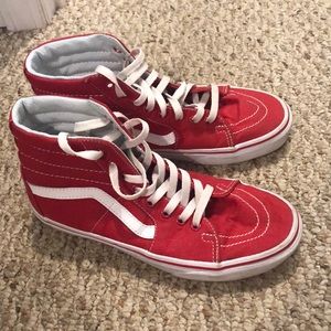 Red Hi Top Vans